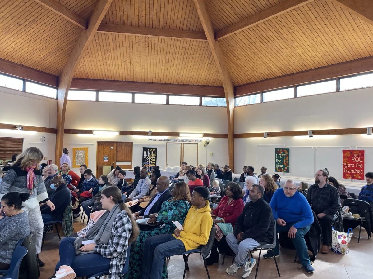 The Greater Grace Church congregation gathered for a Sunday service